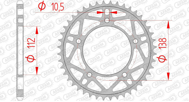 AFAM RR SPROC 520 STEEL ST 12817, 41