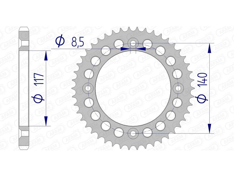 AFAM RR SPROC 428 ALU UL HA 13108, 46