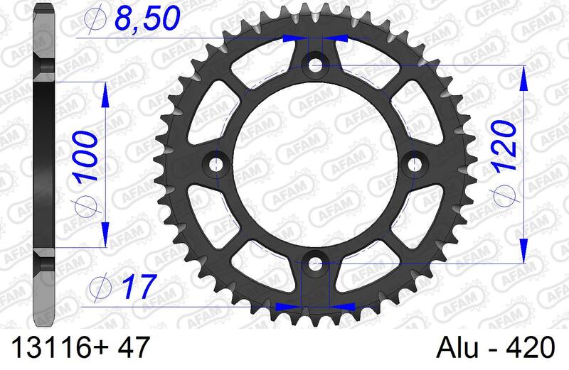 AFAM RR SPROC 420 ALU UL HA 13116, 47