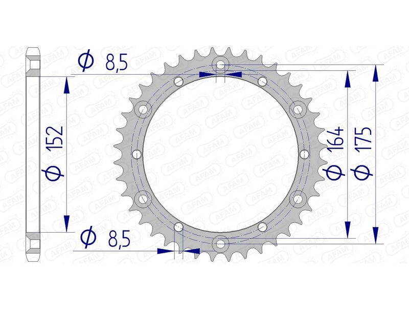 AFAM RR SPROC 520 ALU UL HA 13500, 40