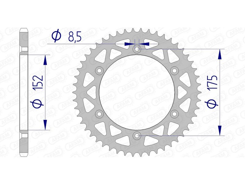 AFAM RR SPROC 520 ALU UL 13508, 52
