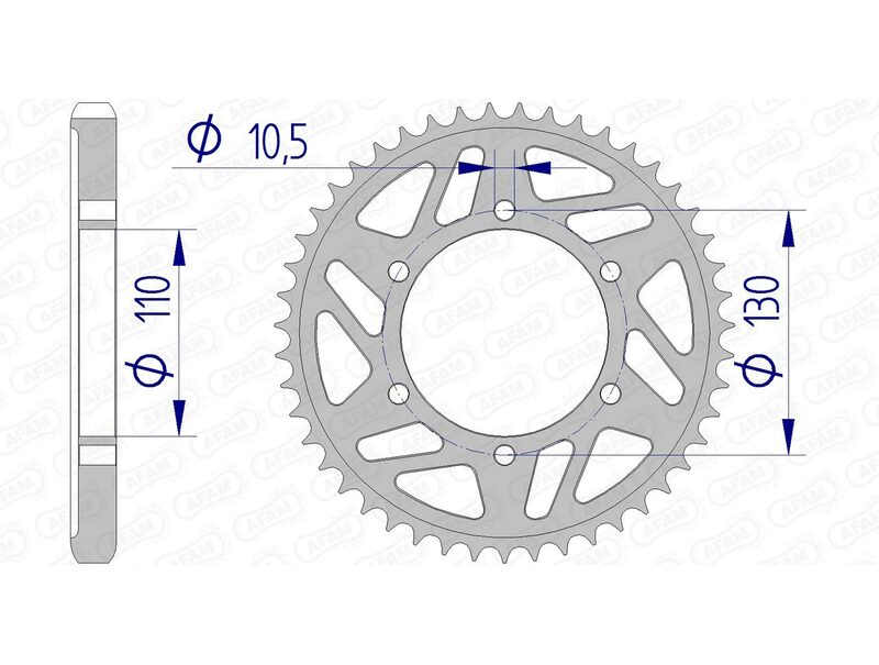 AFAM RR SPROC 530 ALU UL HA 13813, 45