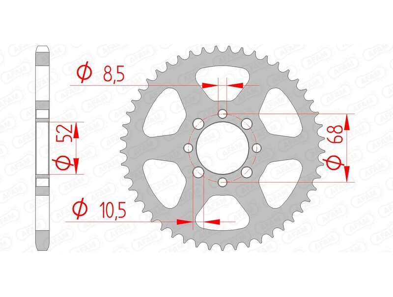 AFAM RR SPROC 420 STEEL ST 14100, 38