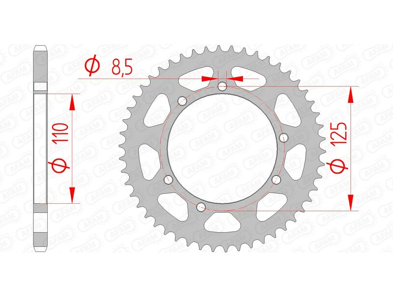 AFAM RR SPROC 420 STEEL ST 14109, 50