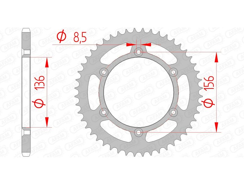 AFAM RR SPROC 520 STEEL ST 14206, 49