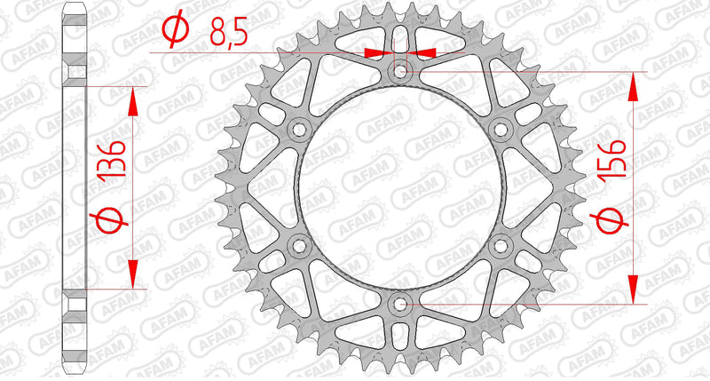 AFAM RR SPROC 520 STEEL SC 14206, 48