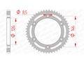 AFAM RR SPROC 428 STEEL ST 14207, 50