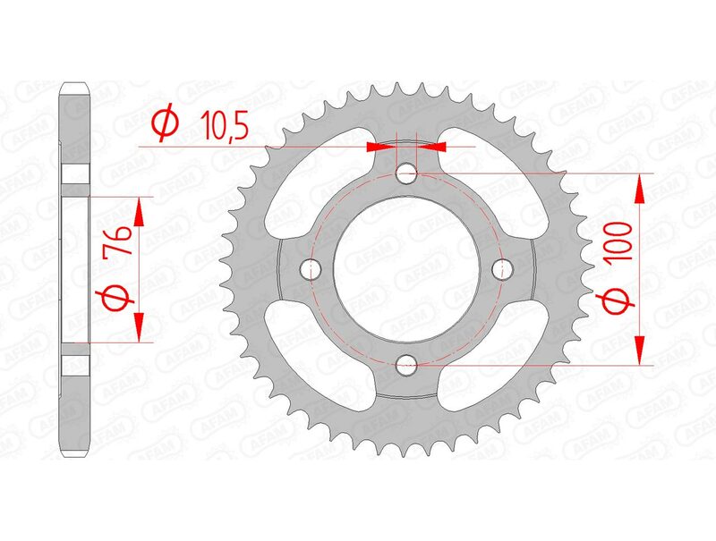 AFAM RR SPROC 428 STEEL ST 14208, 47