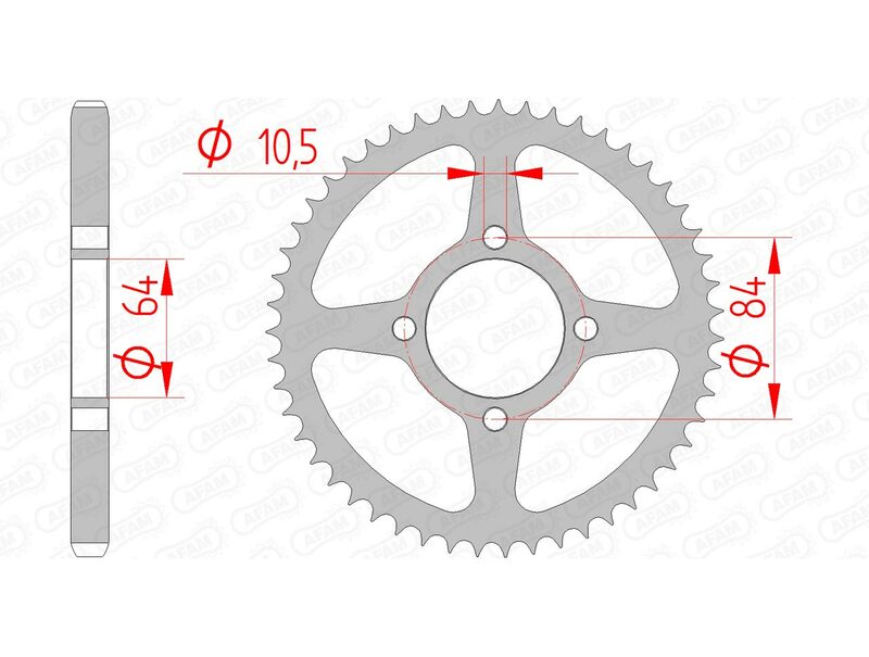 AFAM RR SPROC 428 STEEL ST 14215, 49