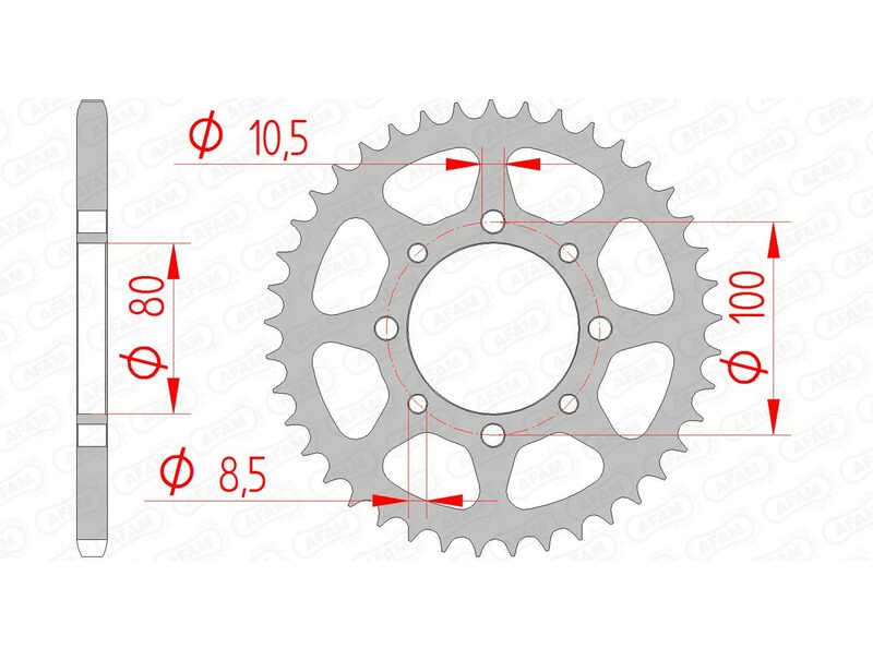 AFAM RR SPROC 520 STEEL ST 14312, 41