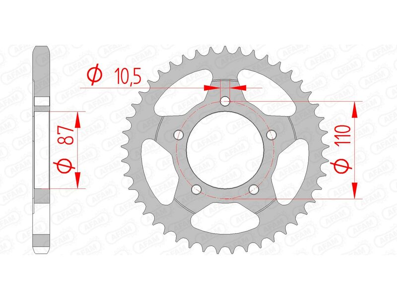 AFAM RR SPROC 525 STEEL ST 14404, 47