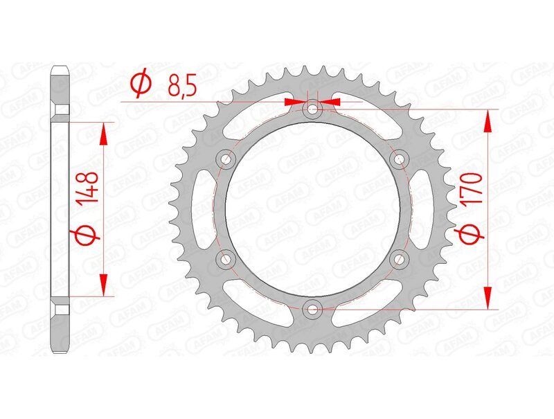 AFAM RR SPROC 520 STEEL ST 14501, 47