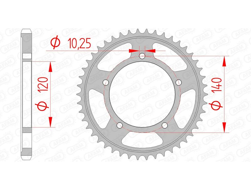 AFAM RR SPROC 525 STEEL ST 14604, 47