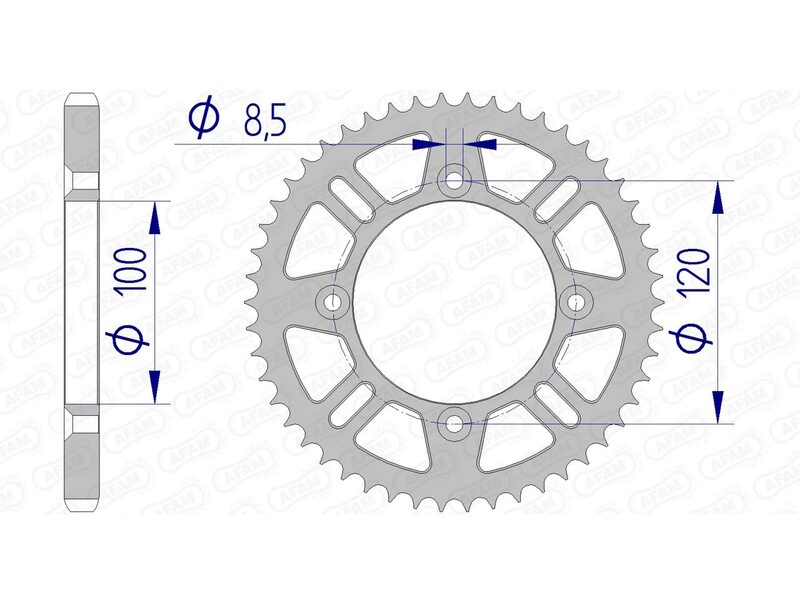 AFAM RR SPROC 428 ALU UL 15104, 48