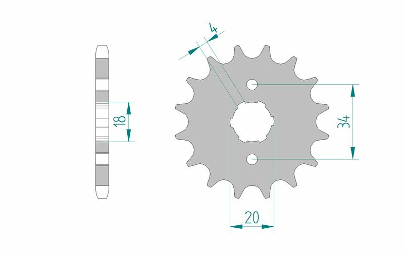 AFAM FR SPROC 428 STEEL ST 20200, 15