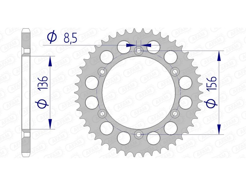 AFAM RR SPROC 520 ALU UL 15206, 43