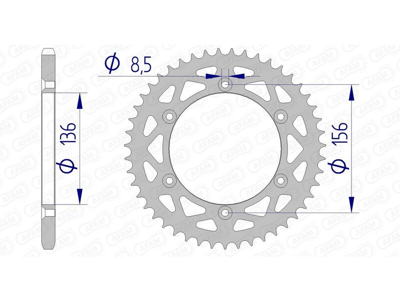 AFAM RR SPROC 520 ALU UL 15206, 50