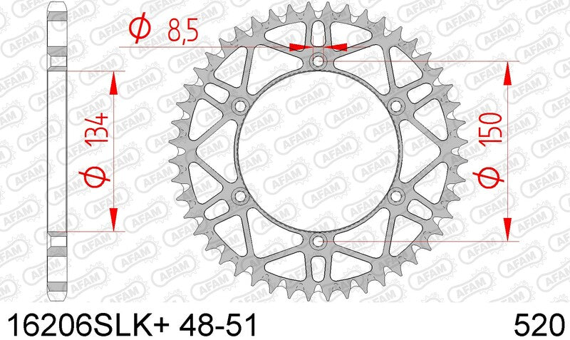 AFAM RR SPROC 520 STEEL SC 16206, 49