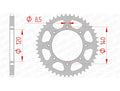 AFAM RR SPROC 520 STEEL ST 16600, 44