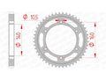 AFAM RR SPROC 530 STEEL ST 16701, 45