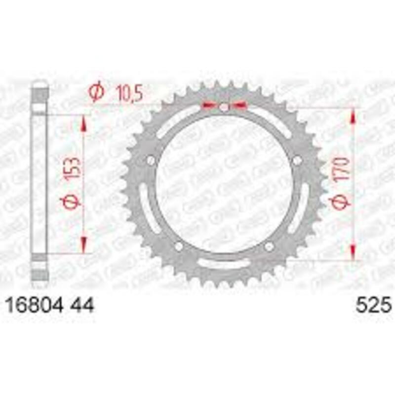 AFAM RR SPROC 525 STEEL ST 16804, 44