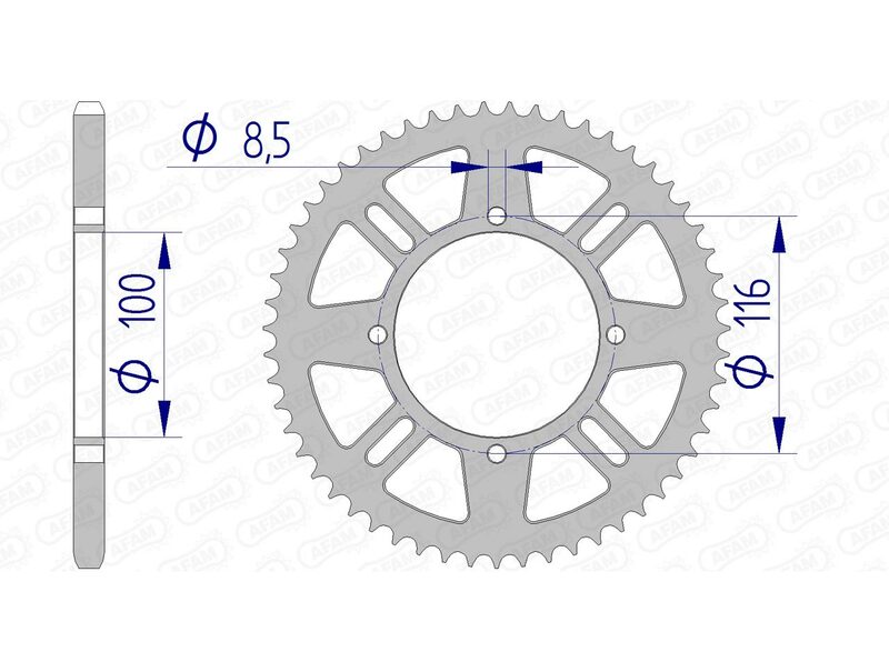 AFAM RR SPROC 420 ALU UL 17104, 52