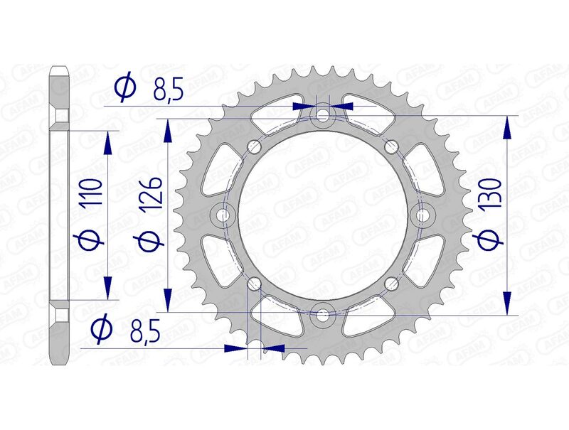 AFAM RR SPROC 420 ALU UL 17107, 47