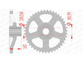AFAM RR SPROC 415 STEEL ST 35100, 44