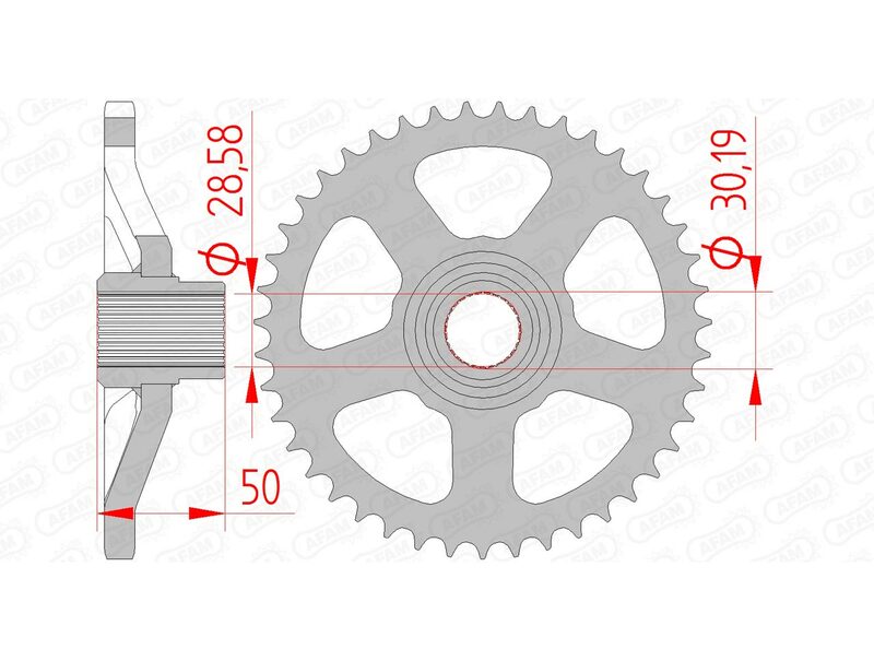 AFAM RR SPROC 415 STEEL ST 35100, 44