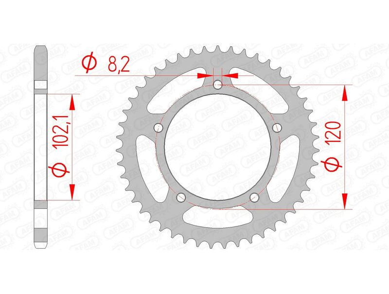 AFAM RR SPROC 420 STEEL ST 35104, 47