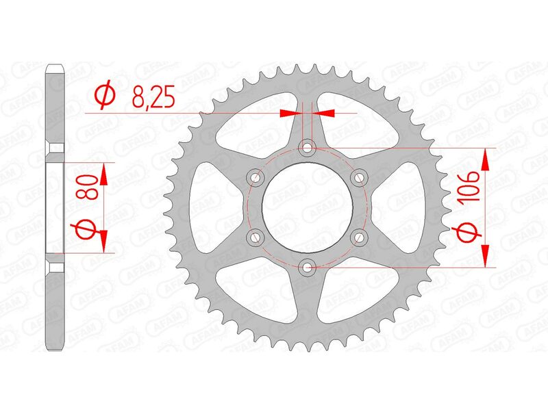 AFAM RR SPROC 520 STEEL ST 35204, 49