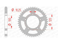 AFAM RR SPROC 525 STEEL ST 35800, 43