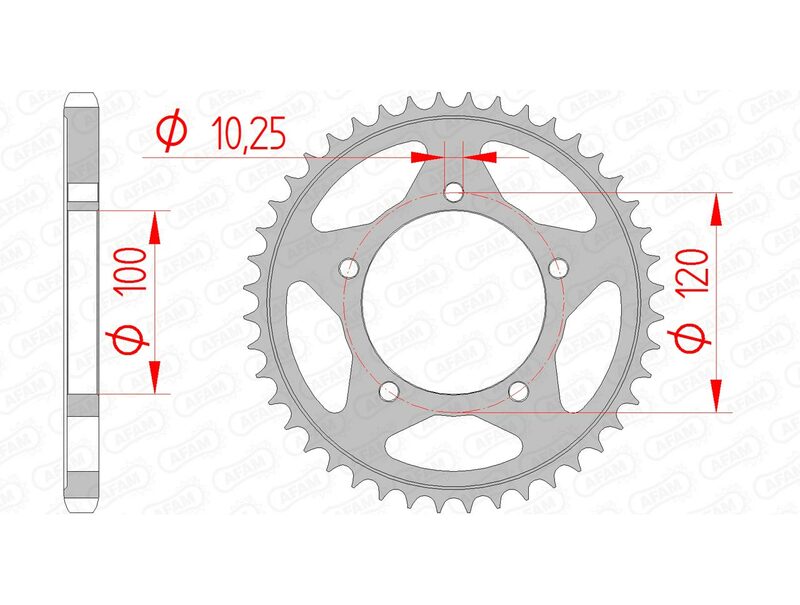 AFAM RR SPROC 525 STEEL ST 35802, 46