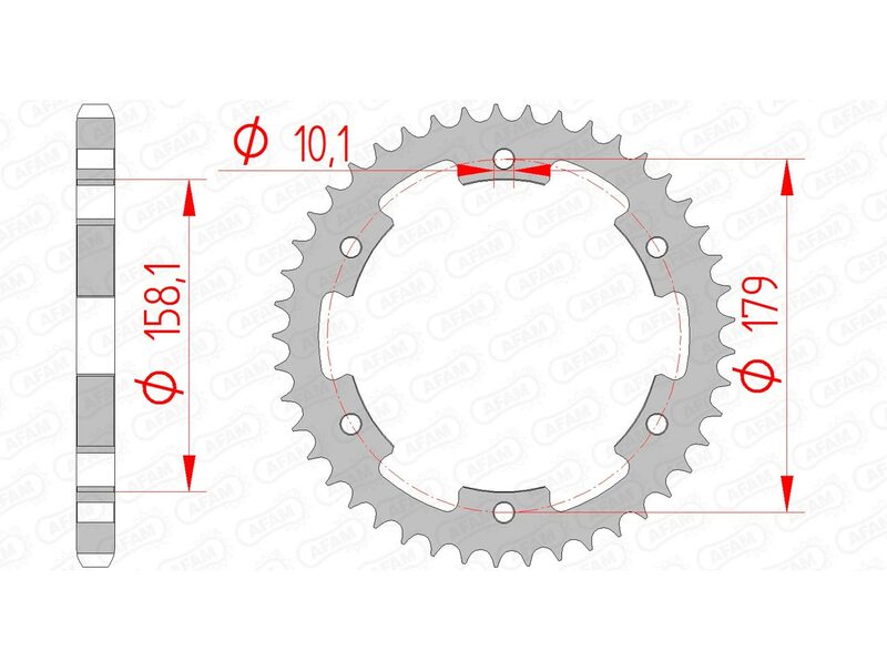 AFAM RR SPROC 525 STEEL ST 35804, 45