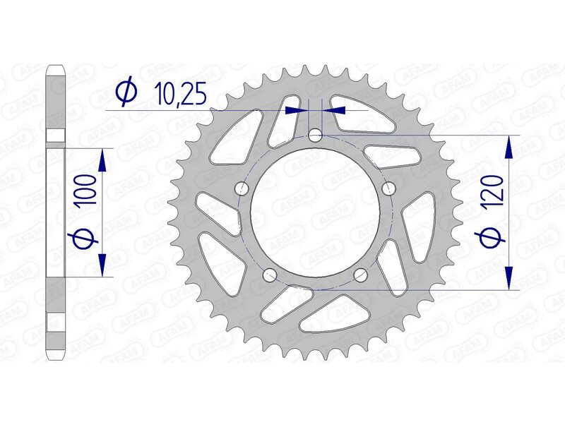 AFAM RR SPROC 520 ALU UL HA 36801, 45