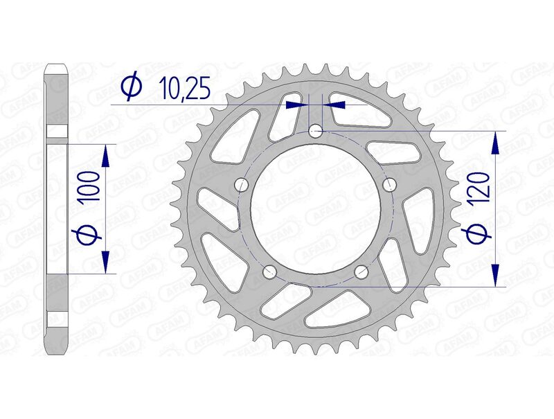 AFAM RR SPROC 525 ALU UL HA 36802, 42