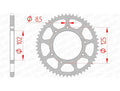 AFAM RR SPROC 420 STEEL ST 41100, 59