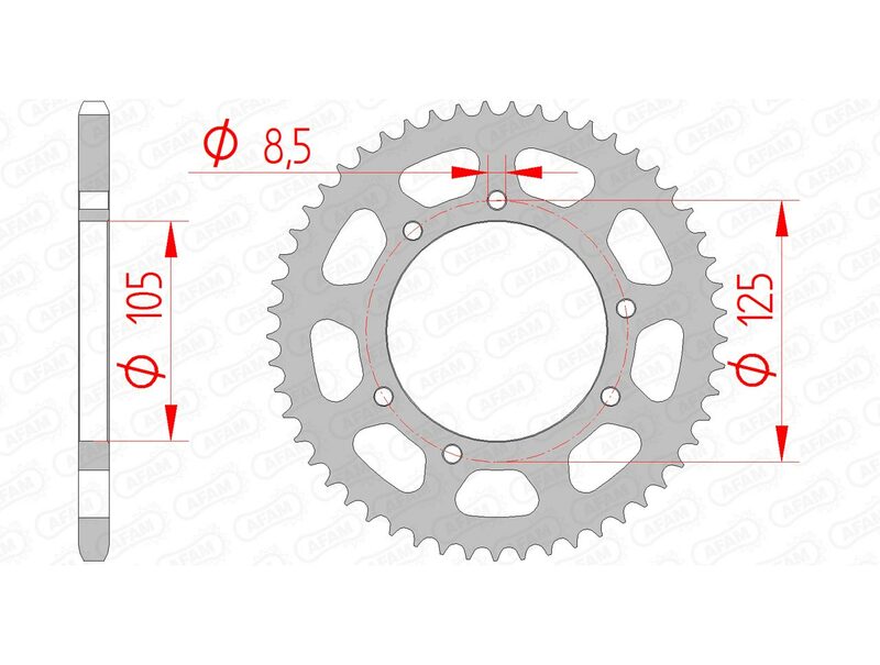 AFAM RR SPROC 420 STEEL ST 47103, 48