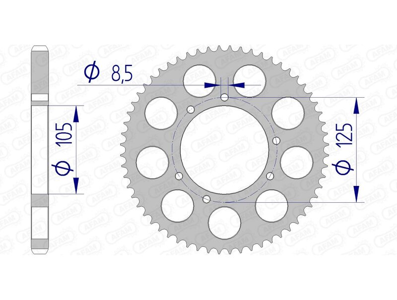 AFAM RR SPROC 428 ALU UL HA 48200, 62