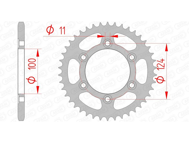 AFAM RR SPROC 520 STEEL ST 50602, 38