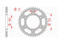 AFAM RR SPROC 520 STEEL ST 50602, 43