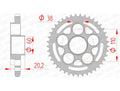 AFAM RR SPROC 525 STEEL ST 50800, 43