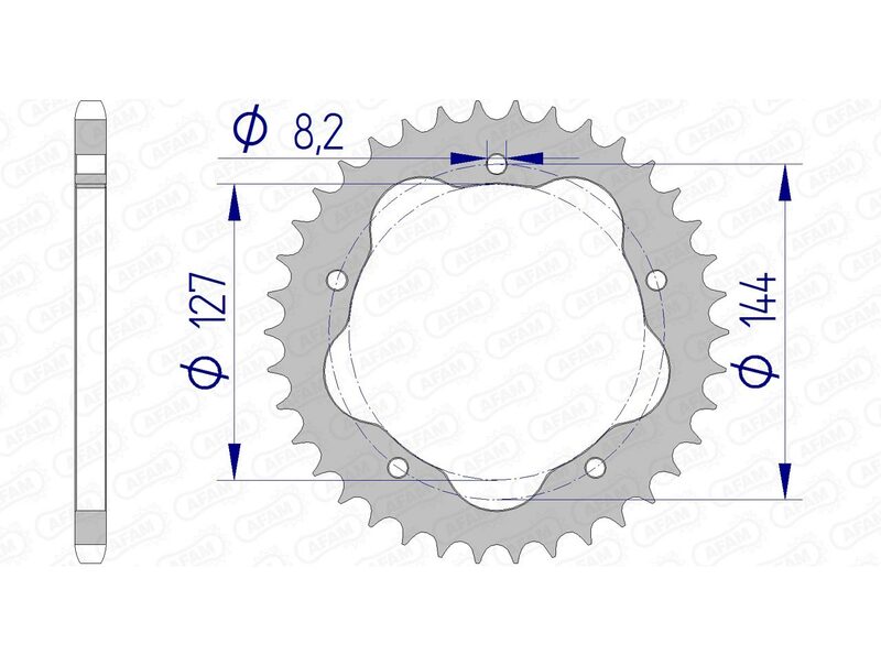 AFAM RR SPROC 520 ALU UL HA 51607, 40