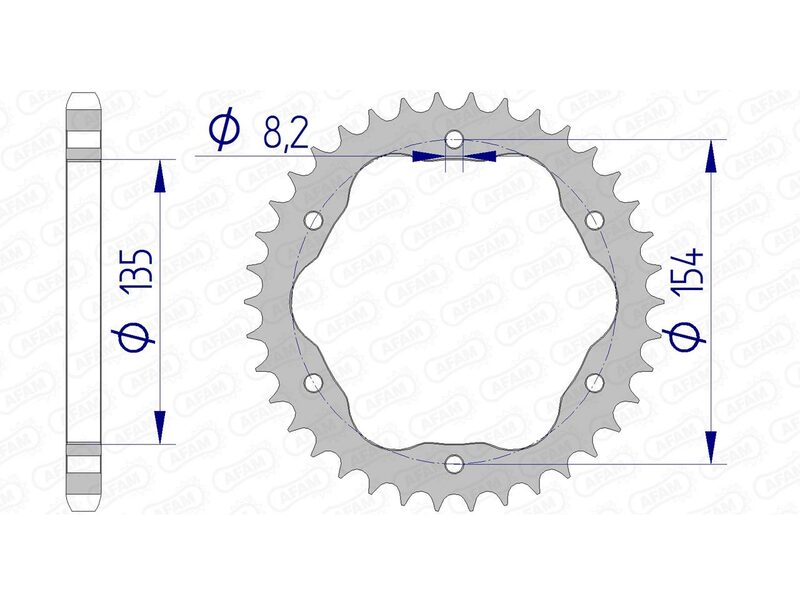 AFAM RR SPROC 525 ALU UL HA 51803, 41