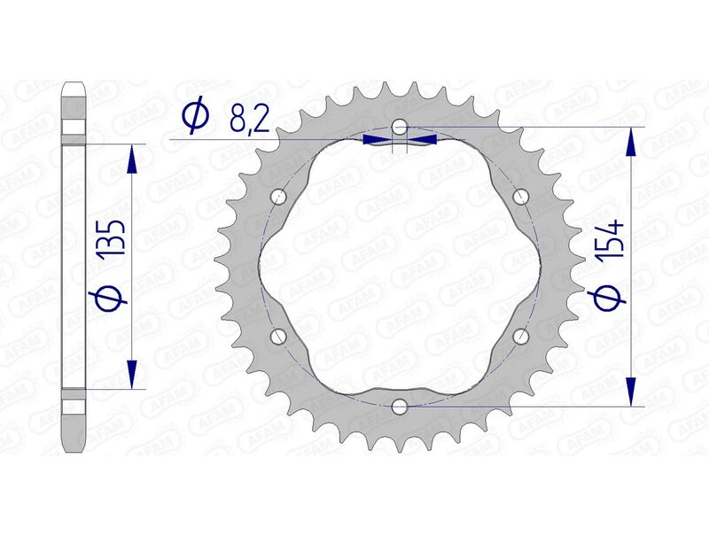 AFAM RR SPROC 520 ALU UL HA 51804, 39