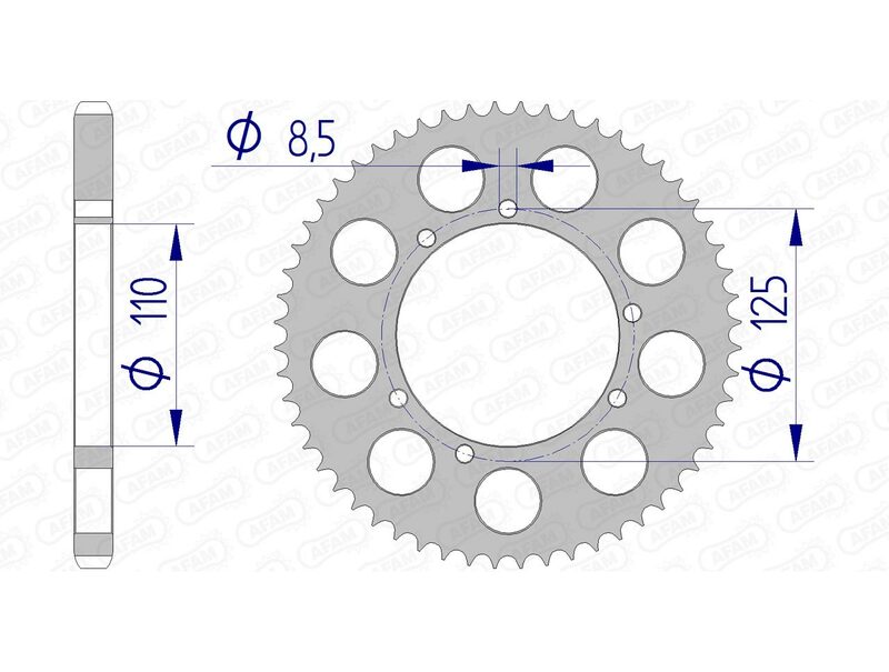 AFAM RR SPROC 428 ALU UL HA 60104, 56