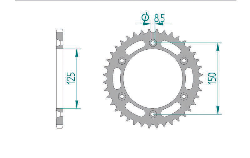AFAM RR SPROC 525 STEEL ST 71304, 41