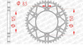 AFAM RR SPROC 520 STEEL SC 71304, 50