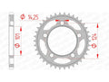 AFAM RR SPROC 525 STEEL ST 71801, 41