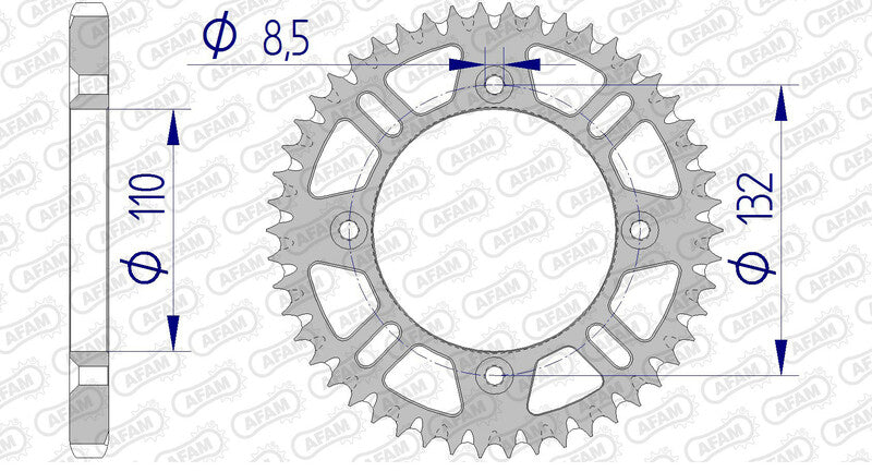 AFAM RR SPROC 428 ALU UL SC 72102, 50